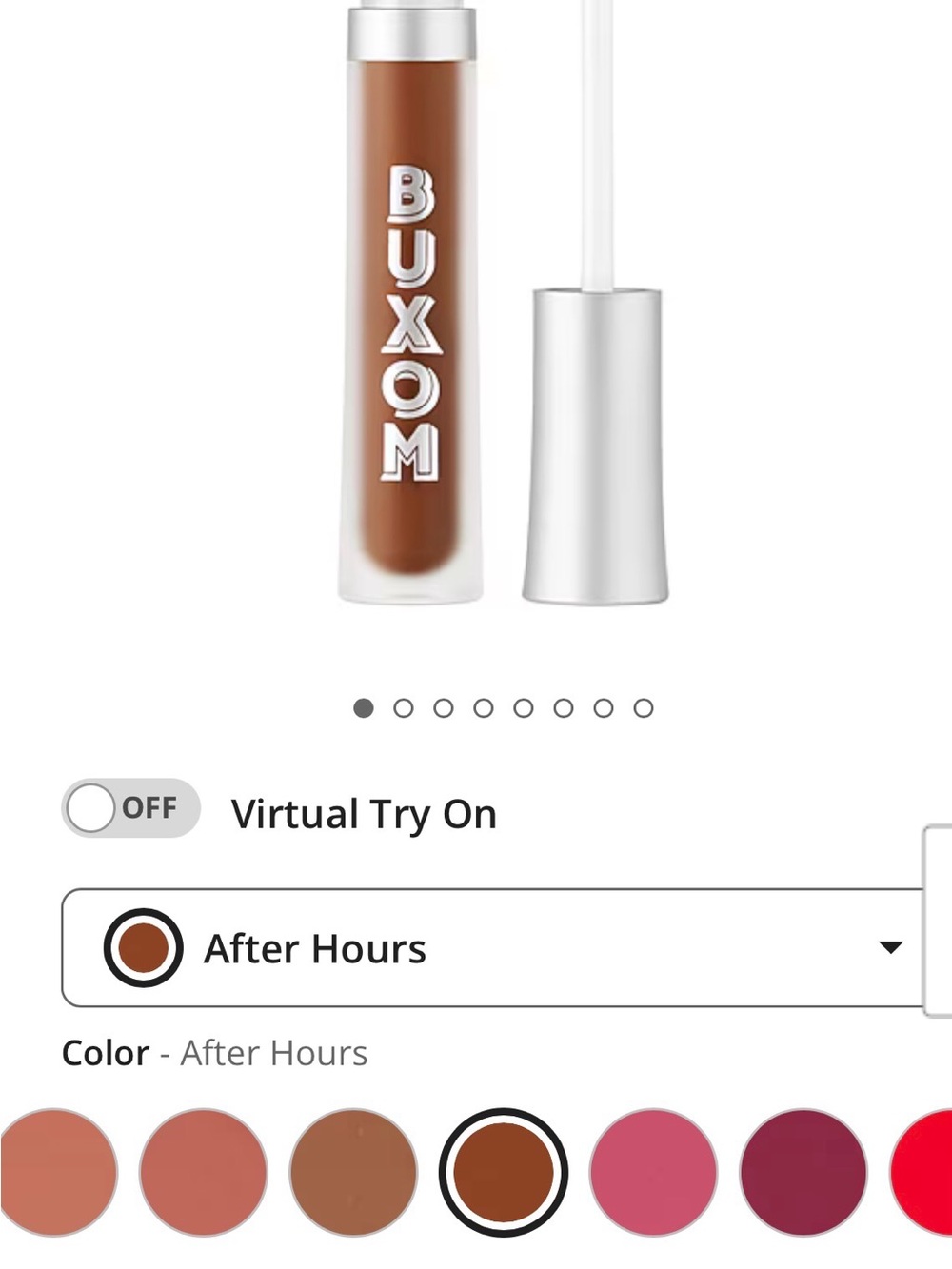 NEW In BOC Buxom Matte-Suede Liquid Lipstick After Hours brown plumper